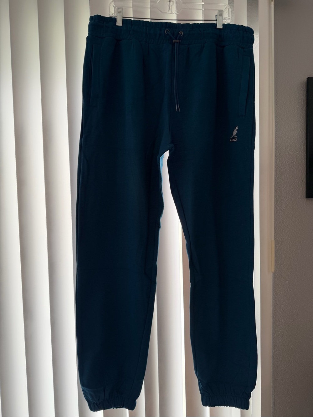 Kangol Men's Dark Blue Elastic Waist Joggers